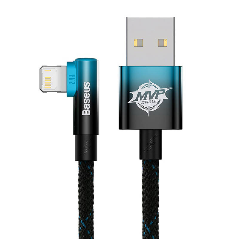 Baseus MVP 2 Lightning 1m 20W cable - (black-blue)