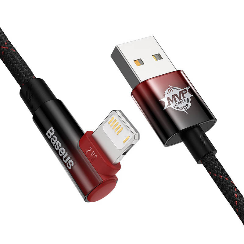 Baseus MVP 2 Lightning 1m 20W cable - (black-red)