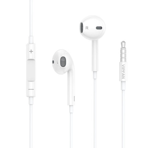 Wired in-ear headphones Vipfan Classic M04 (white)
