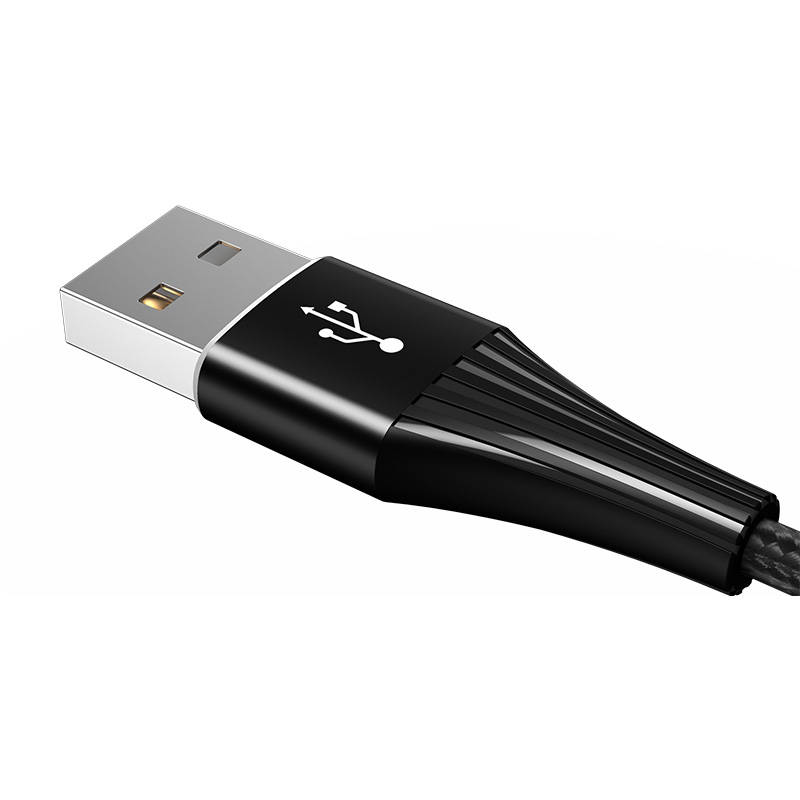 USB Cable Vipfan X16 3w1 USB-C/Lightning/Micro 66W 3.5A  (czarny)