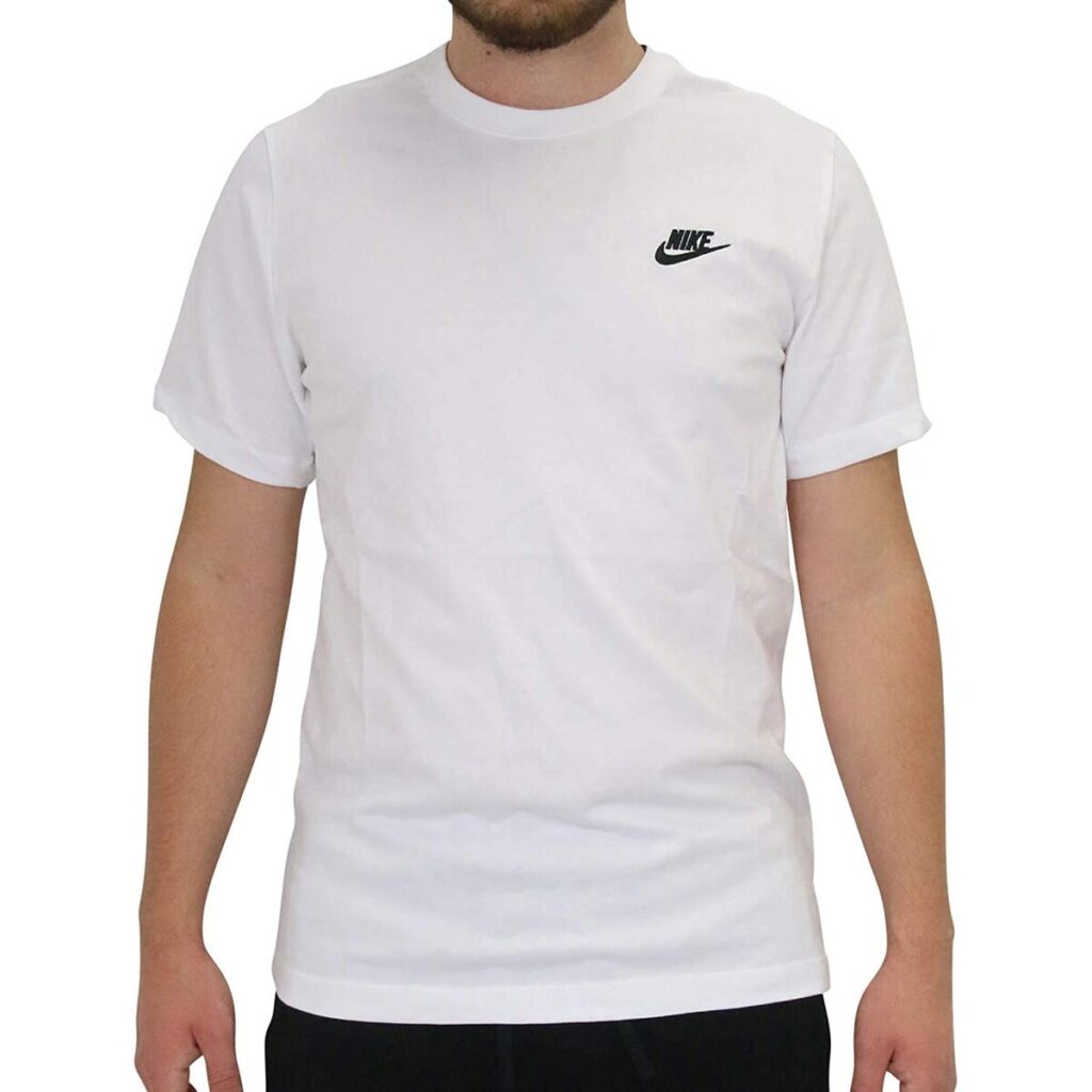 Ανδρική Μπλούζα με Κοντό Μανίκι Nike AR4997 101 Λευκό