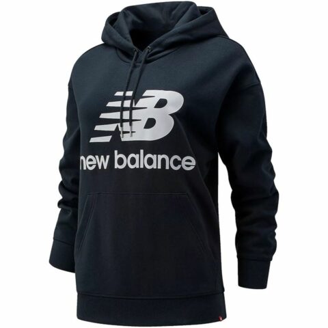 Γυναικείο Φούτερ με Κουκούλα New Balance Essentials Stacked Logo Μαύρο