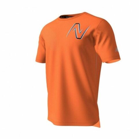 Ανδρική Μπλούζα με Κοντό Μανίκι New Balance GR Impact Run Πορτοκαλί