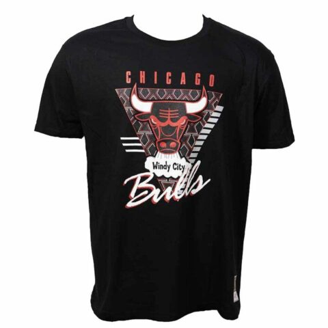 Ανδρική Μπλούζα με Κοντό Μανίκι Mitchell & Ness Chicago Bulls Μαύρο
