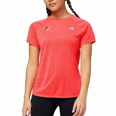 Γυναικεία Μπλούζα με Κοντό Μανίκι New Balance Impact Run Πορτοκαλί