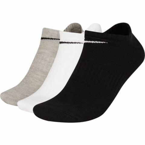 Κάλτσες Nike Everyday Lightweight Γκρι Λευκό 3 Μονάδες Μαύρο