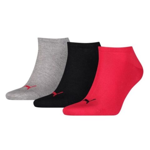 Αθλητικές Κάλτσες Αστραγάλου Puma SNEAKER (3 ζευγάρια) Γκρι Μαύρο Κόκκινο Πολύχρωμο