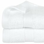 Πετσέτες Atmosphera Φορητή Λευκό 450 g/m² (30 x 50 cm)