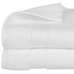 Πετσέτα μπάνιου Atmosphera βαμβάκι Λευκό 450 g/m² (70 x 130 cm)