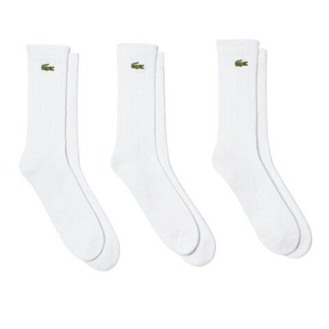Κάλτσες Lacoste Sport 3 Μονάδες Λευκό