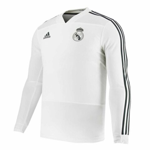 Ανδρικό  Φούτερ χωρίς Κουκούλα Adidas Real Madrid Training 18/19 Λευκό