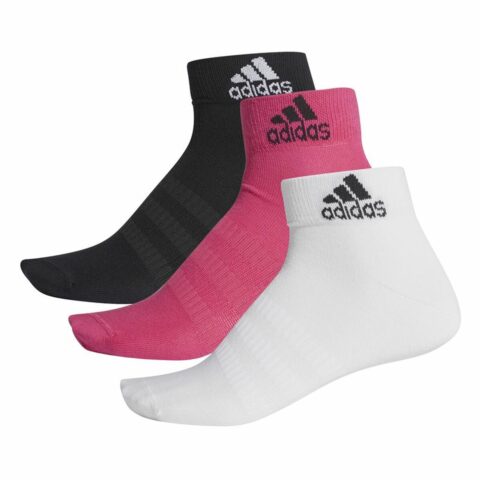 Αθλητικές Κάλτσες Adidas Ροζ Λευκό 3 Μονάδες Μαύρο