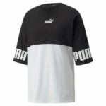 Μπλουζάκι Puma Power Colorblock Μαύρο Λευκό Πολύχρωμο