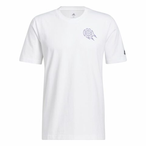 Ανδρική Μπλούζα με Κοντό Μανίκι Adidas Avatar James Harden Graphic Λευκό