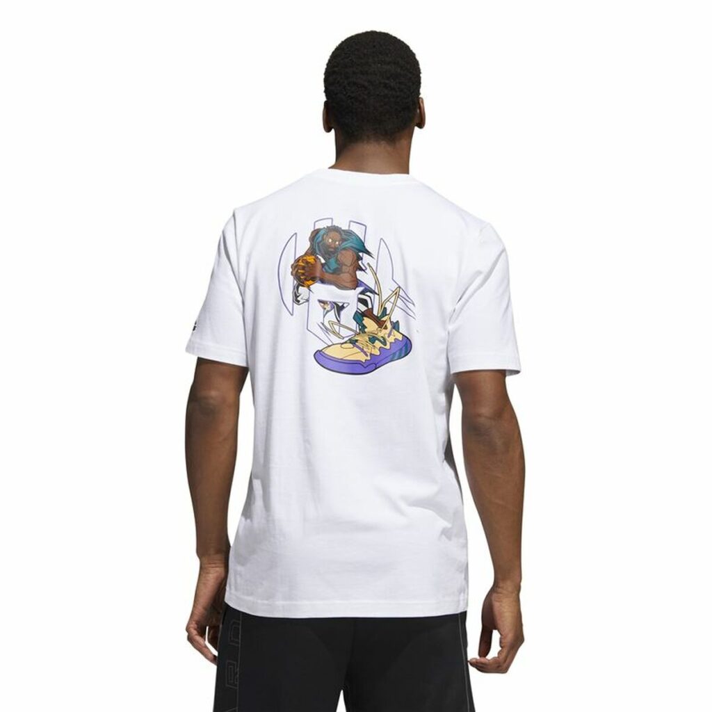 Ανδρική Μπλούζα με Κοντό Μανίκι Adidas Avatar James Harden Graphic Λευκό