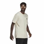 Ανδρική Μπλούζα με Κοντό Μανίκι Adidas Essentials Feelcomfy Λευκό