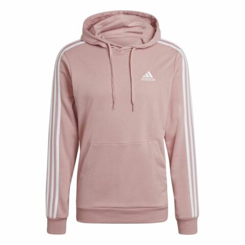 Ανδρικό Φούτερ με Κουκούλα Adidas Essentials Wonder Mauve 3 Stripes Ροζ