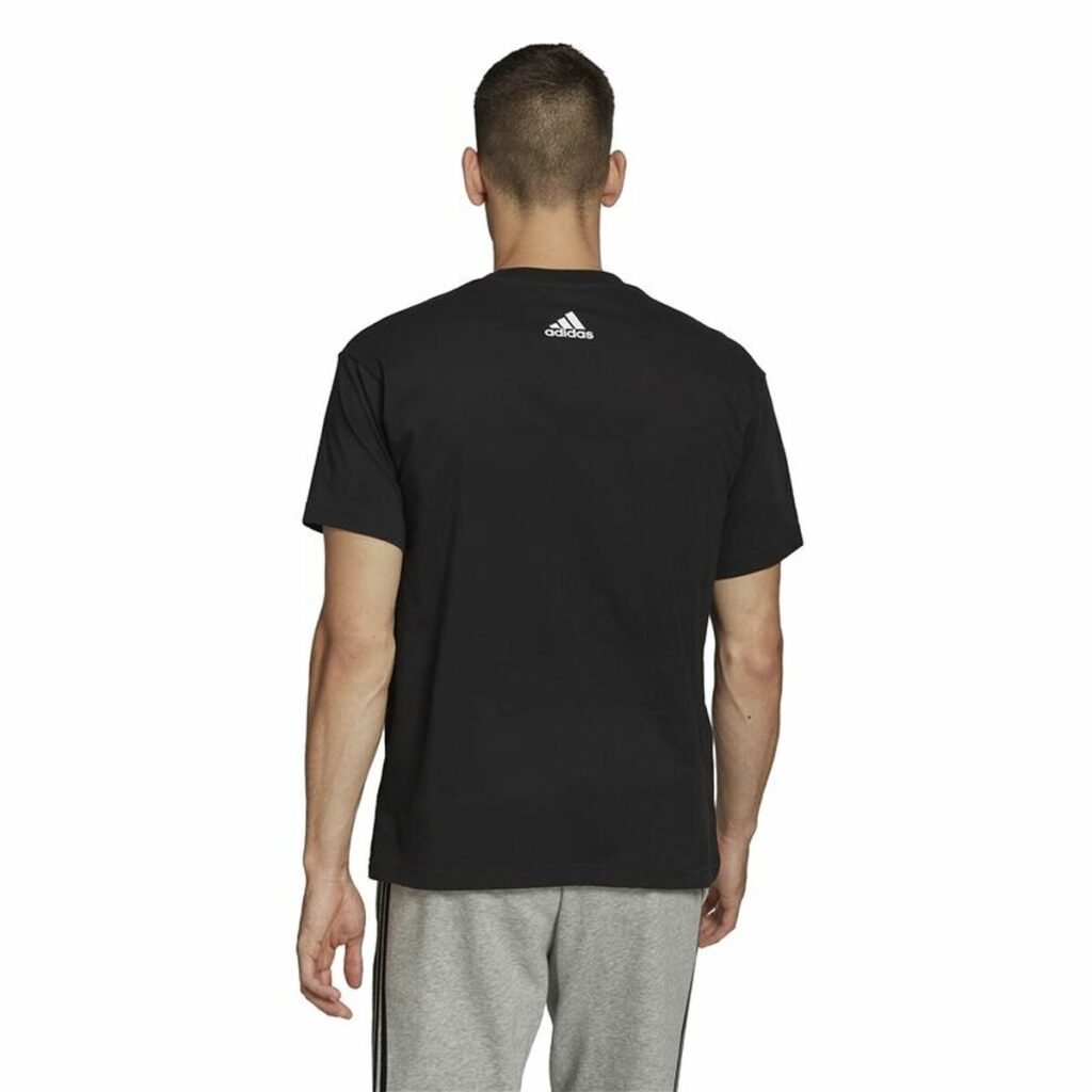 Ανδρική Μπλούζα με Κοντό Μανίκι Adidas Essentials Brandlove Μαύρο
