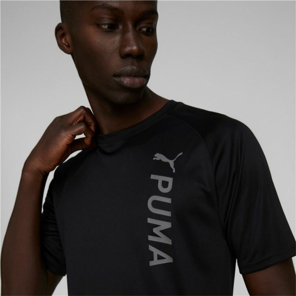 Ανδρική Μπλούζα με Κοντό Μανίκι Puma Fit Μαύρο