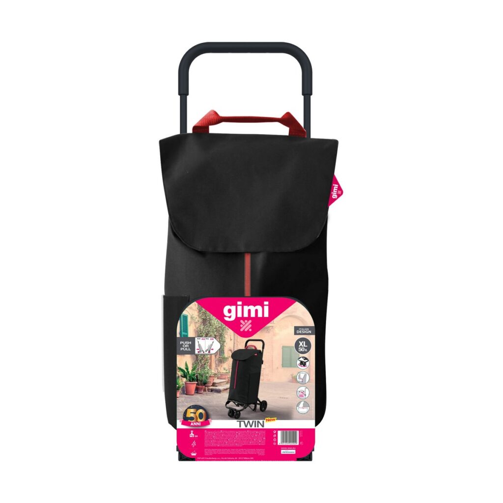 Καροτσάκι Αγορών Gimi Twin Urban Μαύρο 50 L (39 x 52 x 95 cm)