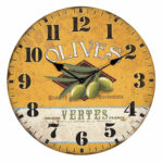 Ρολόι Τοίχου Quid Olives Ξύλο (34 cm)