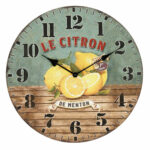 Ρολόι Τοίχου Quid Le Citron Ξύλο (34 cm)