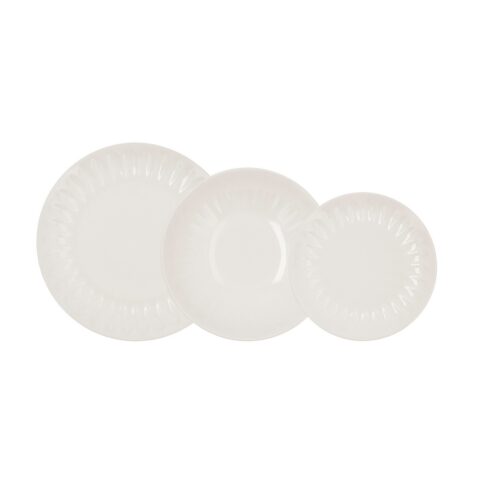 Επιτραπέζια σκεύη Bidasoa Romantic Ivory Κεραμικά Λευκό 18 Τεμάχια