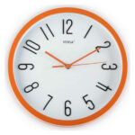 Ρολόι Τοίχου Versa Πολύχρωμο Πορτοκαλί Πλαστική ύλη Fusion 4