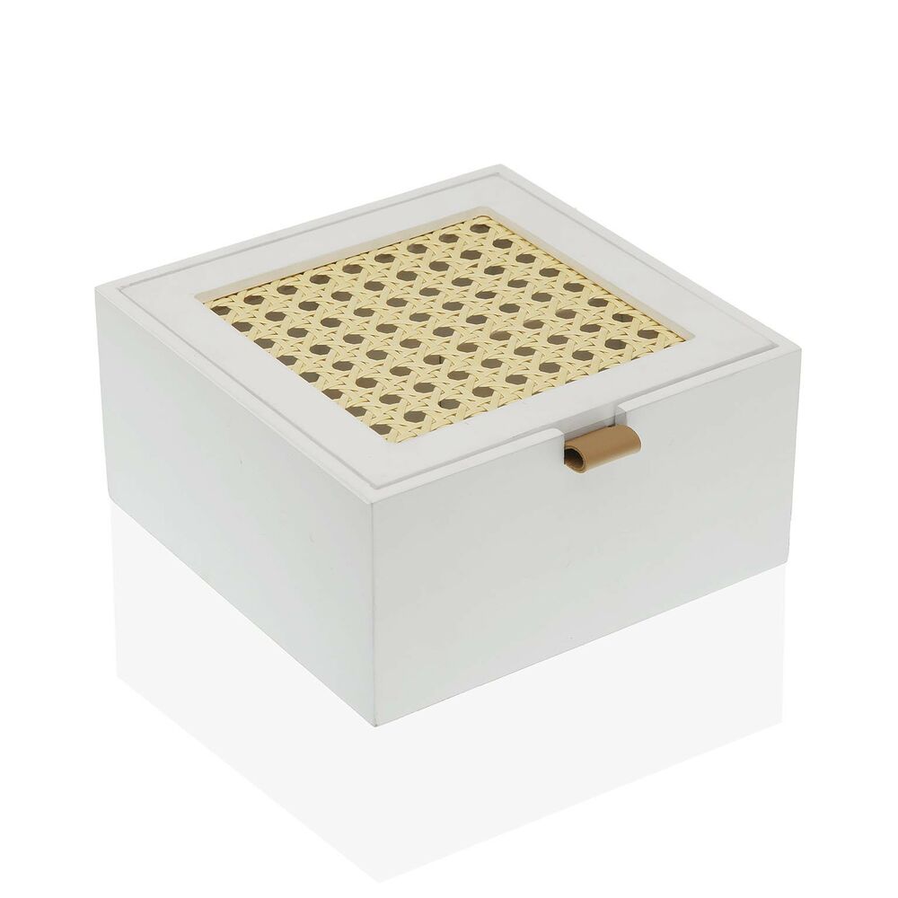 Κουτί-μπιζουτιέρα Versa Τετράγωνο Λευκό (16 x 8 x 16 cm)