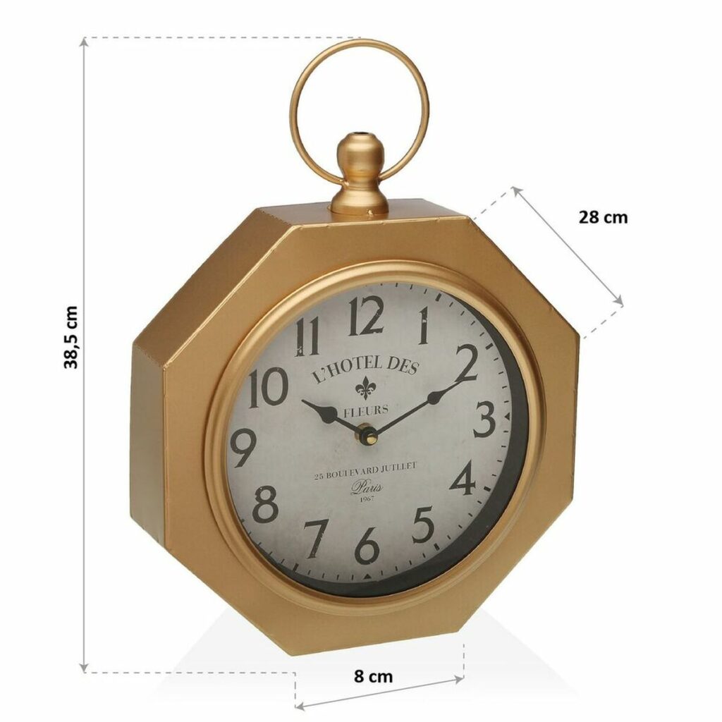 Ρολόι Τοίχου Versa GL Μέταλλο (28 x 8 x 40 cm)
