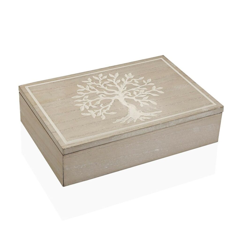 Διακοσμητικό κουτί Versa Δέντρο Ξύλο 7 x 29 x 21 cm