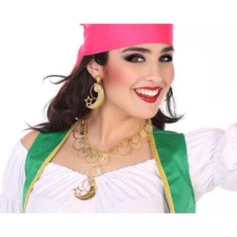 Γυναικείο σετ με κολιέ και σκουλαρίκια Αξεσουάρ για Αποκριάτικο Ντύσιμο Χρυσό Άραβας