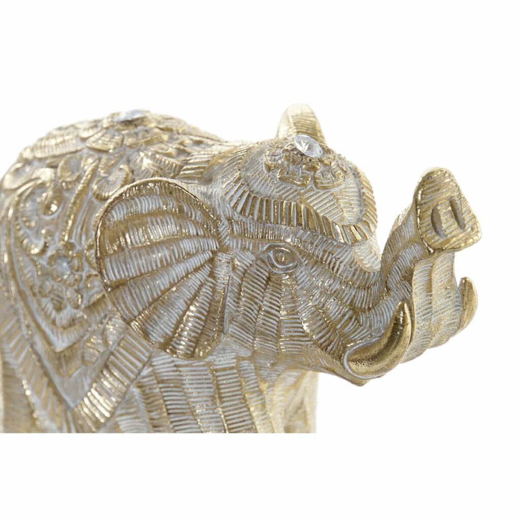 Διακοσμητική Φιγούρα DKD Home Decor Χρυσό Ελέφαντας Αποικιακό 17 x 7