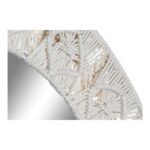 Τοίχο καθρέφτη DKD Home Decor ES-171097 75 x 2 x 75 cm Ξύλο Λευκό Μακραμέ Boho