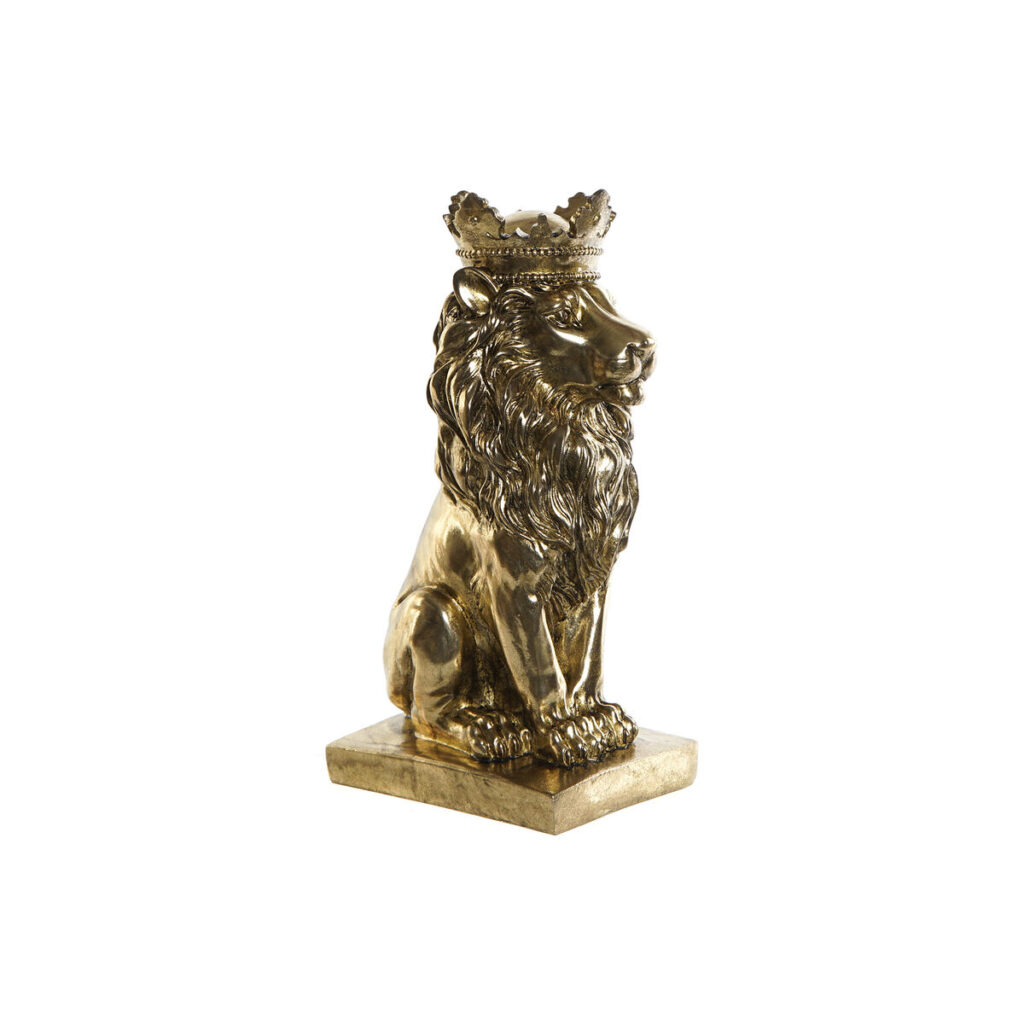 Διακοσμητική Φιγούρα DKD Home Decor 15 x 18 x 34 cm Χρυσό Λέων Αποικιακό