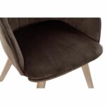Καρέκλα DKD Home Decor Καφέ ξύλο καουτσούκ (56 x 55 x 70 cm)