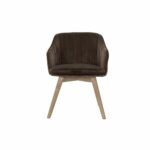 Καρέκλα DKD Home Decor Καφέ ξύλο καουτσούκ (56 x 55 x 70 cm)