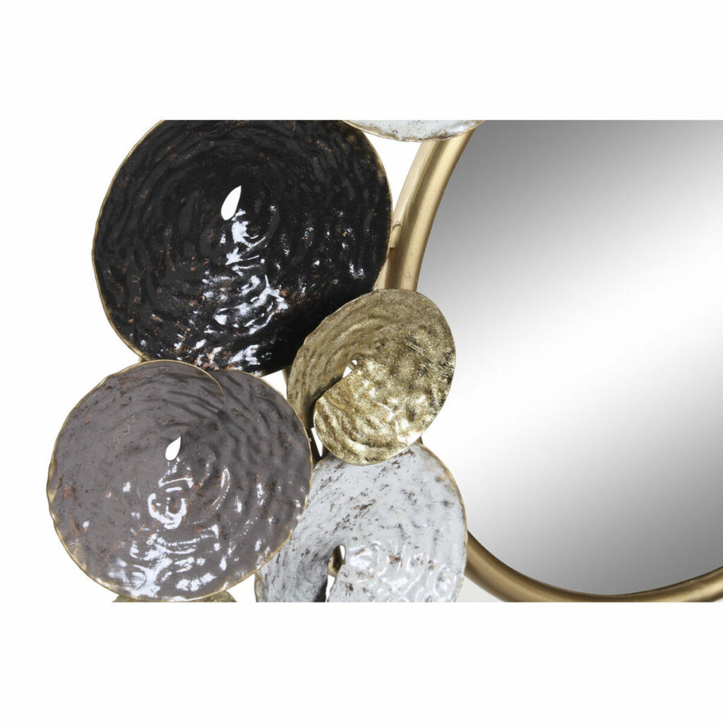 Τοίχο καθρέφτη DKD Home Decor Μαύρο Μέταλλο Χρυσό (67.3 x 6.5 x 67.3 cm)