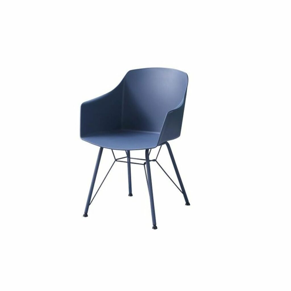 Καρέκλα DKD Home Decor Μπλε Μαύρο Ναυτικό Μπλε Μέταλλο πολυπροπυλένιο Πλαστική ύλη 56 x 53 x 81 cm 56 x 51 x 81
