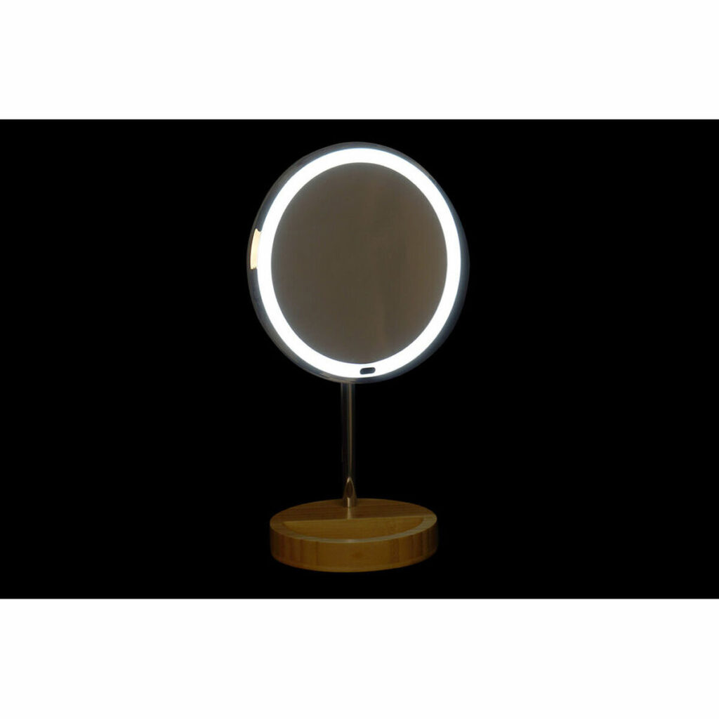 Μεγεθυντικό Καθρέφτη με LED DKD Home Decor Ασημί 20 x 14 x 34 cm