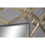 Τοίχο καθρέφτη DKD Home Decor Γκρι Χρυσό Ξύλο από Μάνγκο (154 x 5 x 92 cm)