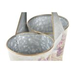 Γλάστρα DKD Home Decor Ροζ Μέταλλο Shabby Chic 24 x 12 x 23 cm