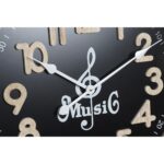 Ρολόι Τοίχου DKD Home Decor Μαύρο Λευκό Vintage Μουσικό 60 x 4