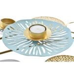 Πολύφωτο DKD Home Decor Καθρέφτης Χρυσό Μέταλλο Μέντα Waterlily (54 x 33 x 8 cm)