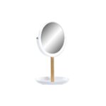Καθρέφτης DKD Home Decor Λευκό Φυσικό Διακοσμητική κανάτα Αλουμίνιο πολυστερίνη 17 x 17 x 31 cm