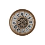 Ρολόι Τοίχου DKD Home Decor Λευκό Λευκό/Χρυσό Χρυσό Σίδερο Vintage 95 x 10 x 95 cm