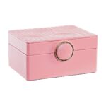 Κουτί-μπιζουτιέρα DKD Home Decor Ροζ PU Ξύλο MDF (23 x 17 x 10 cm)