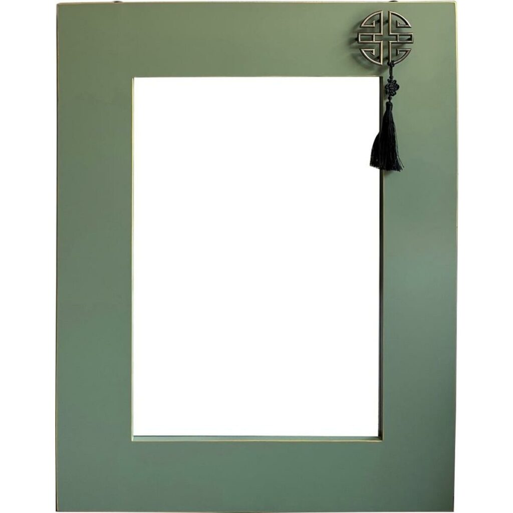 Τοίχο καθρέφτη DKD Home Decor Έλατο Φυσικό Κόκκινο Μέταλλο Πράσινο Ανατολικó Ξύλο MDF (70 x 2 x 90 cm)