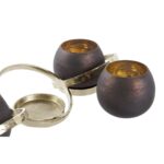 Κηροπήγιο DKD Home Decor Κρυστάλλινο Αλουμίνιο (44 x 15 x 12 cm)