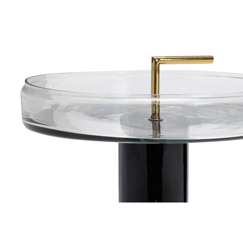 Βοηθητικό Τραπέζι DKD Home Decor Κρυστάλλινο Μαύρο Διαφανές Σίδερο Λακαρισμένο (41 x 41 x 57 cm)